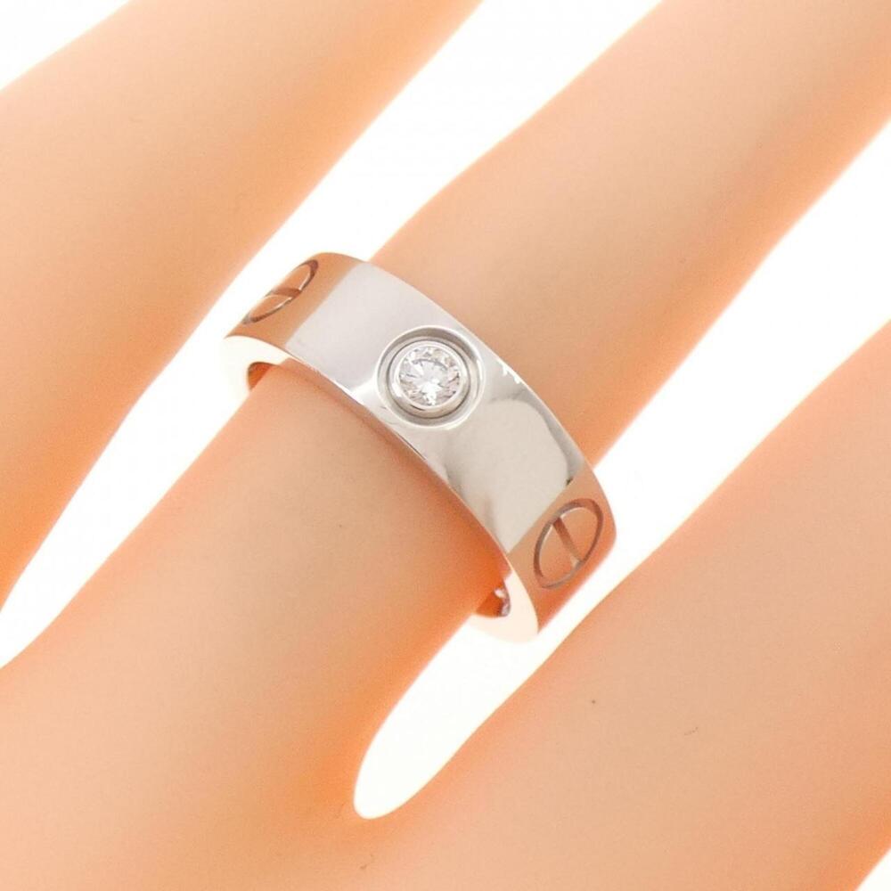 CARTIER Silver Diamond Love Ring - Picture 5 of 5
